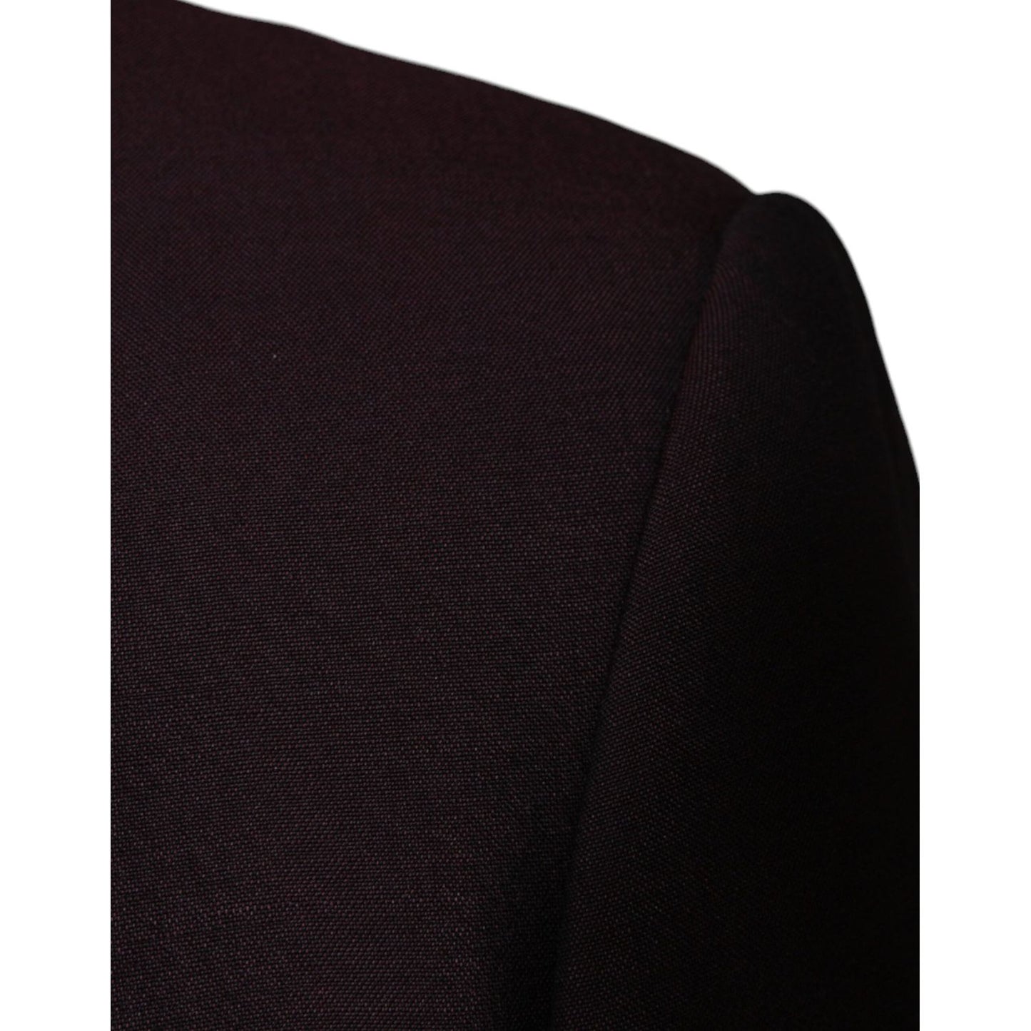 Dolce & Gabbana Bordeaux Wool Single Breasted Dress Blazer Dolce & Gabbana Black