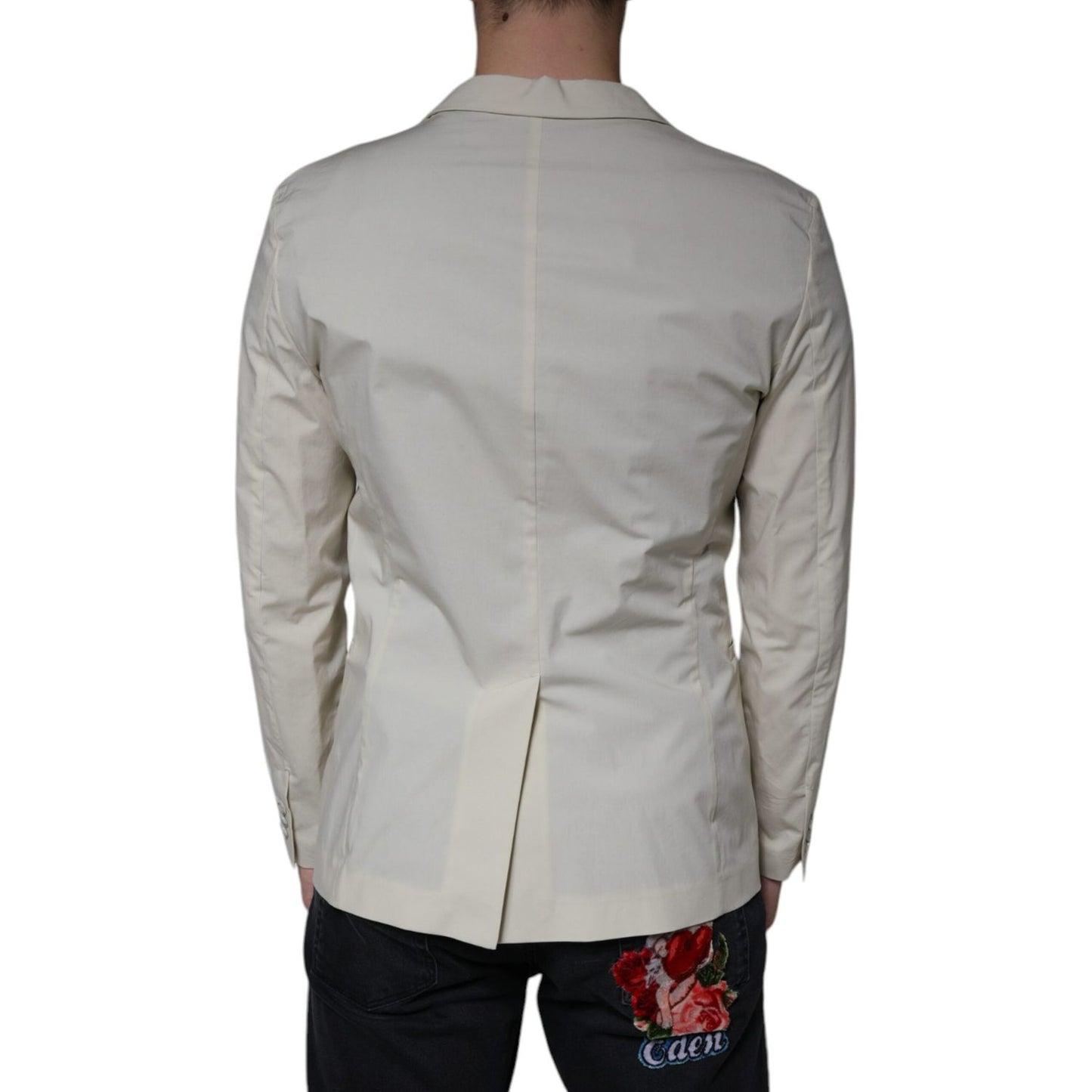 Paolo Pecora Milano Beige Single Breasted Dress Formal Coat Blazer Paolo Pecora Milano Dark Gray