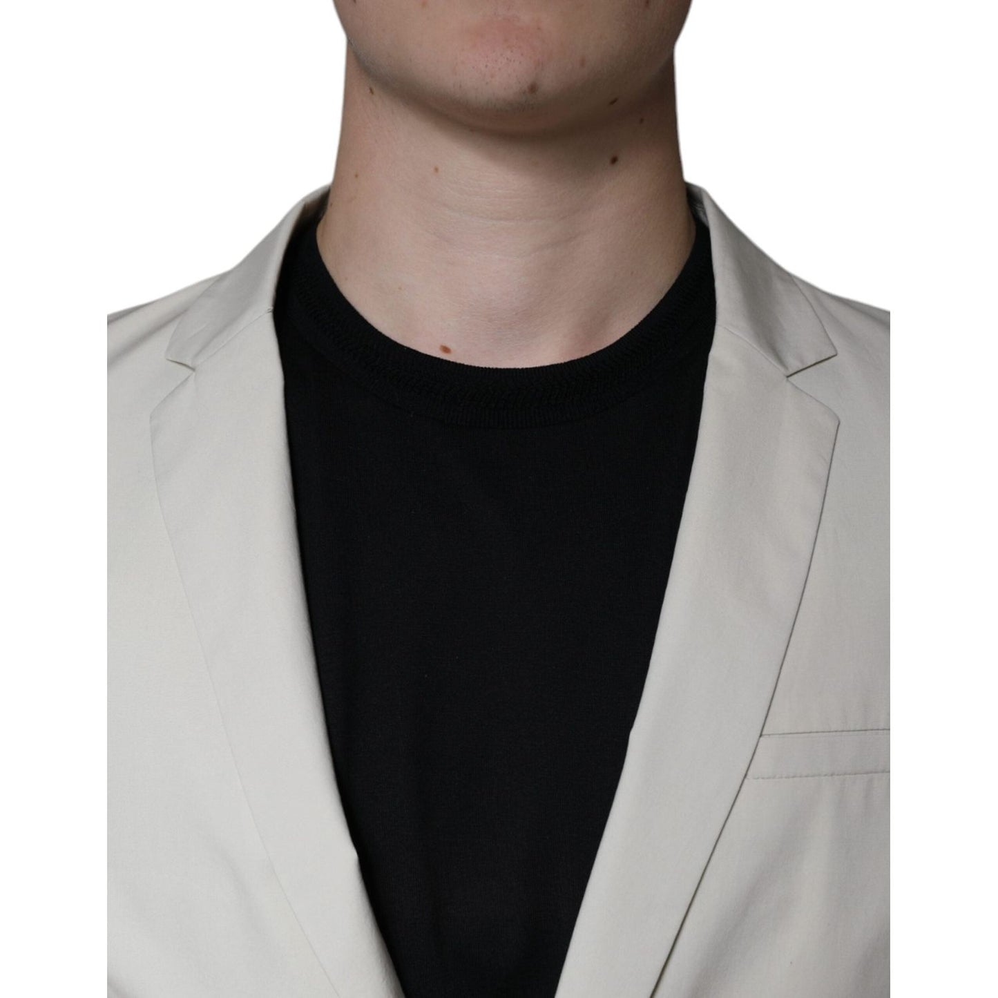 Paolo Pecora Milano Beige Single Breasted Dress Formal Coat Blazer Paolo Pecora Milano Dark Gray