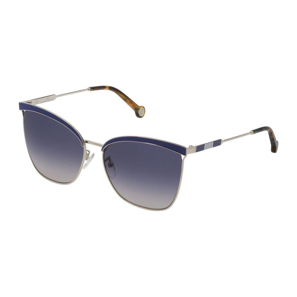 Carolina Herrera Silver Metal Sunglasses Carolina Herrera Dim Gray