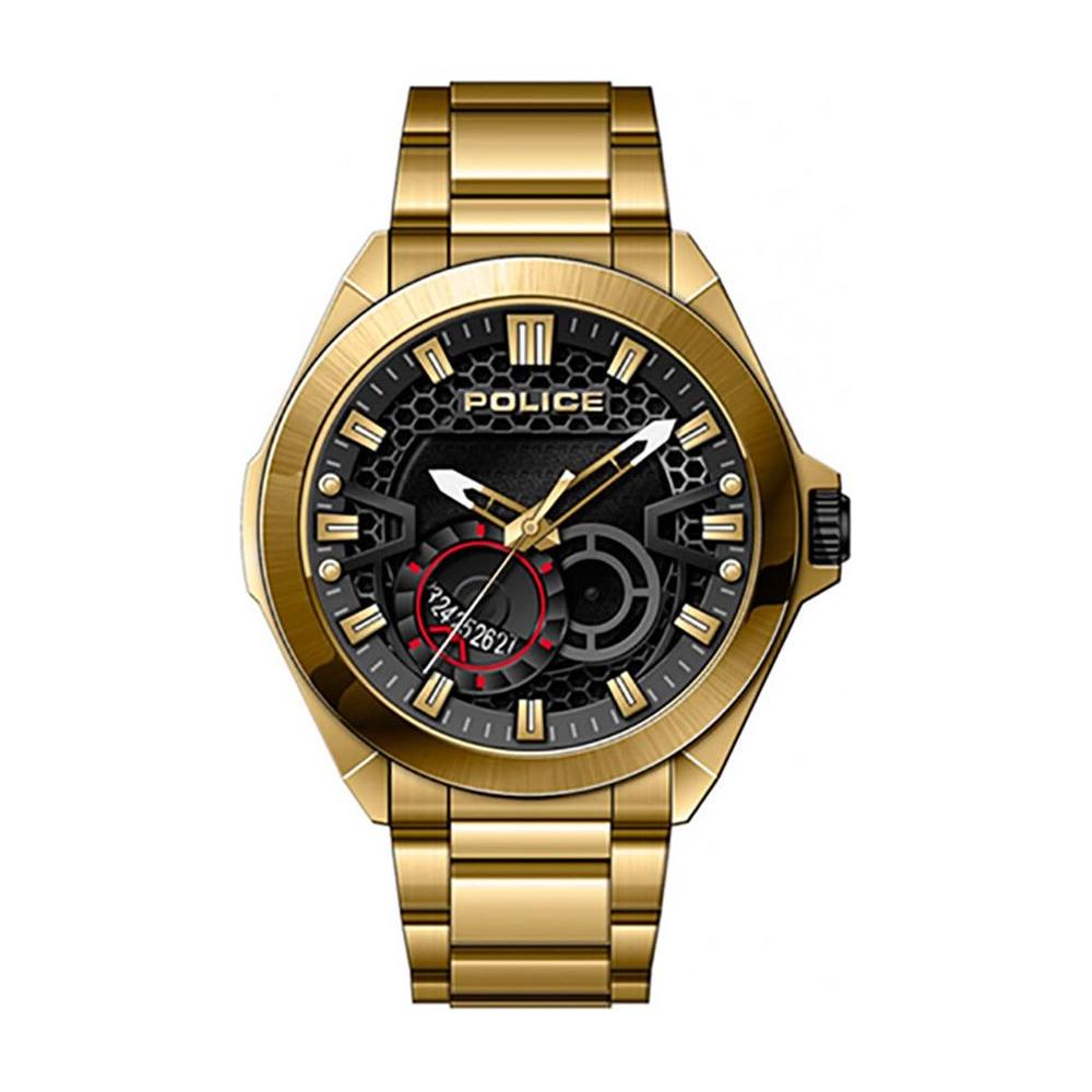 Police Gold Stainless Steel Watch Police Dark Slate Gray