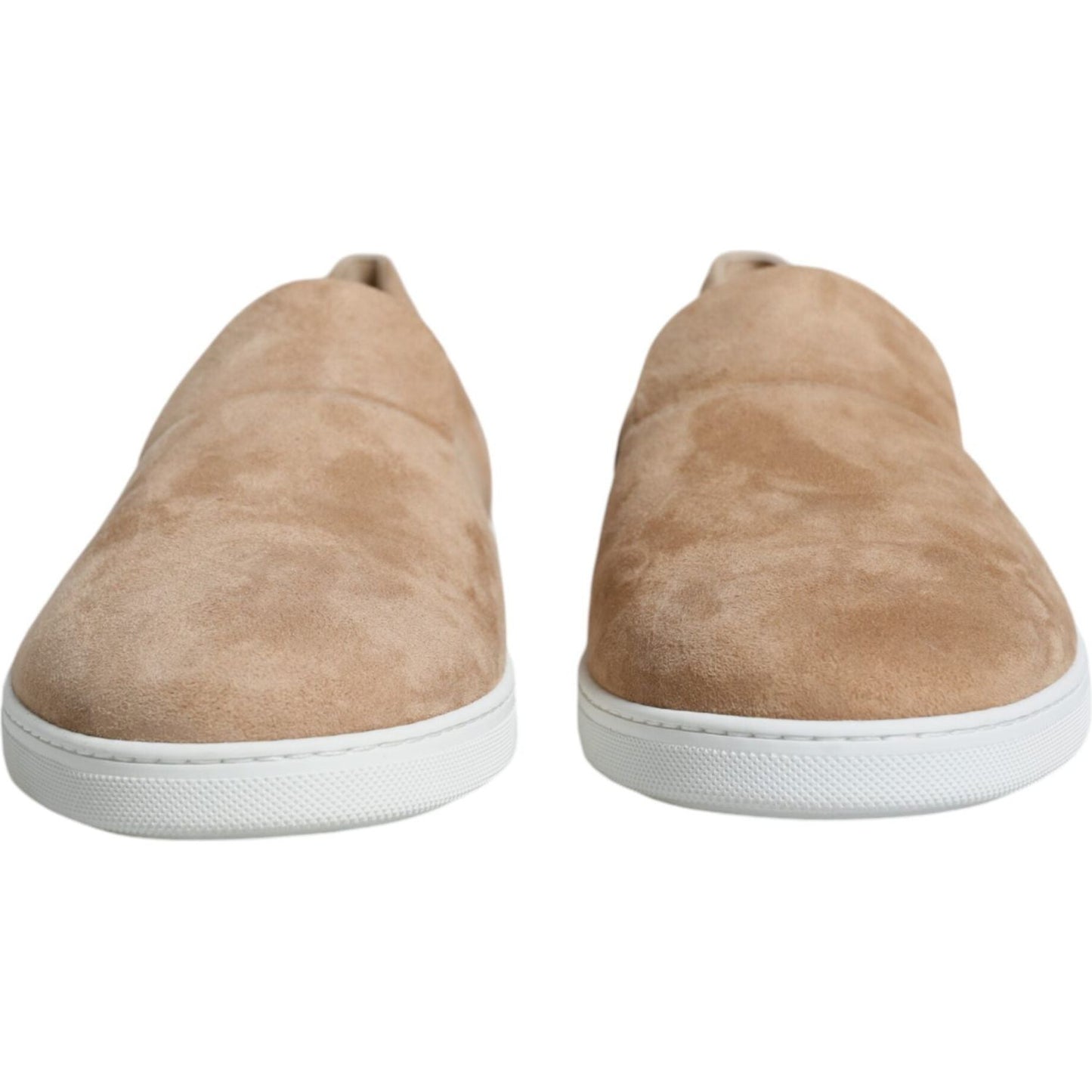 Dolce & Gabbana Beige Suede Caiman Loafers Slippers Shoes Dolce & Gabbana Rosy Brown