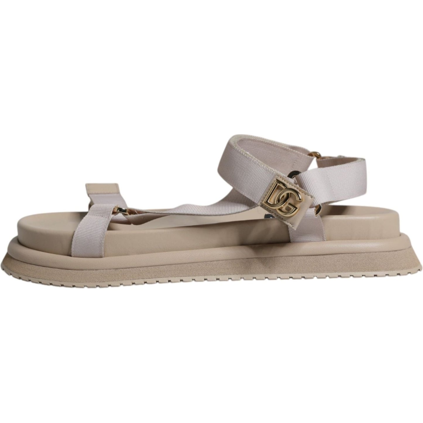 Dolce & Gabbana Beige Nappa Devotion Strap Men Sandals Shoes Dolce & Gabbana Rosy Brown