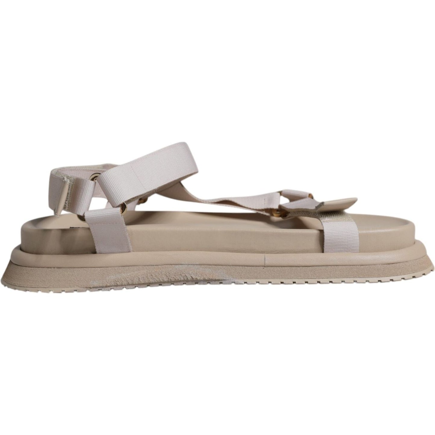 Dolce & Gabbana Beige Nappa Devotion Strap Men Sandals Shoes Dolce & Gabbana Rosy Brown