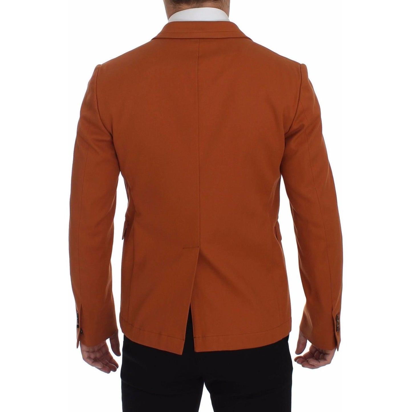 Dolce & Gabbana Elegant Orange Casual Cotton Blend Blazer Dolce & Gabbana Saddle Brown