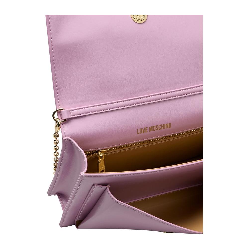 Love Moschino Purple Polyethylene Women Crossbody Bag Love Moschino Rosy Brown