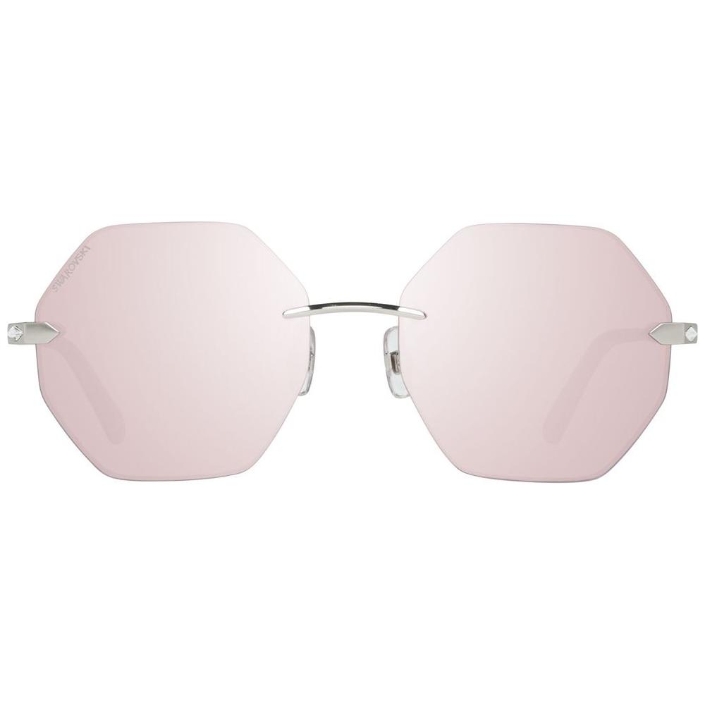 Swarovski Silver Metal Sunglasses Swarovski Light Gray