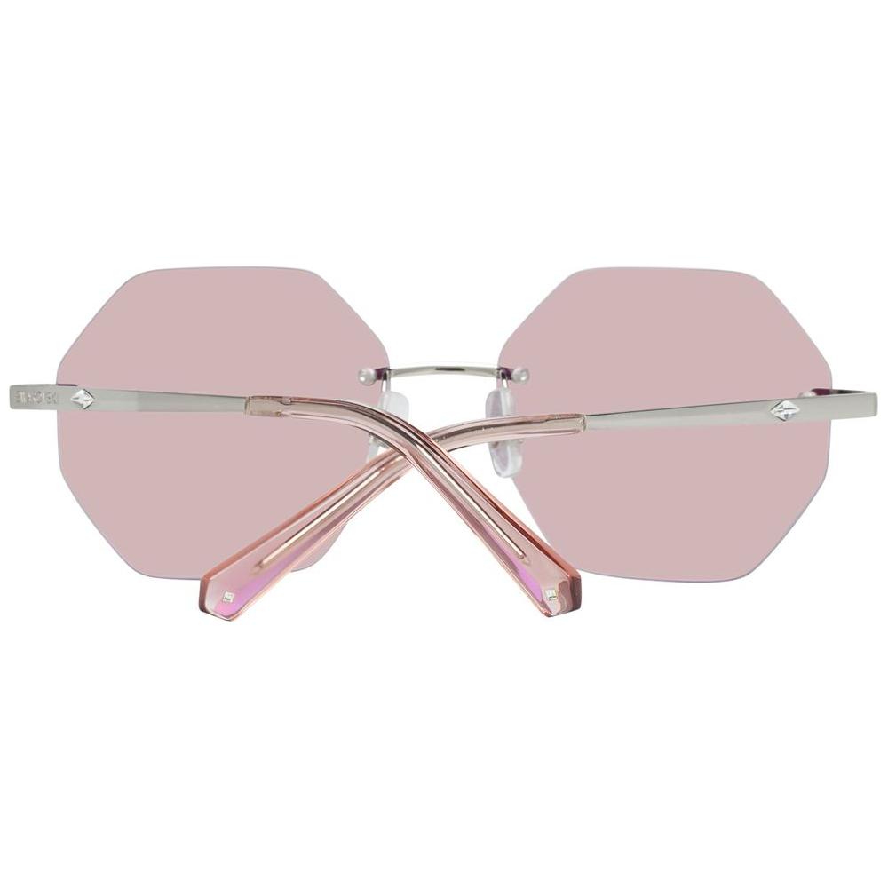 Swarovski Silver Metal Sunglasses Swarovski Gray