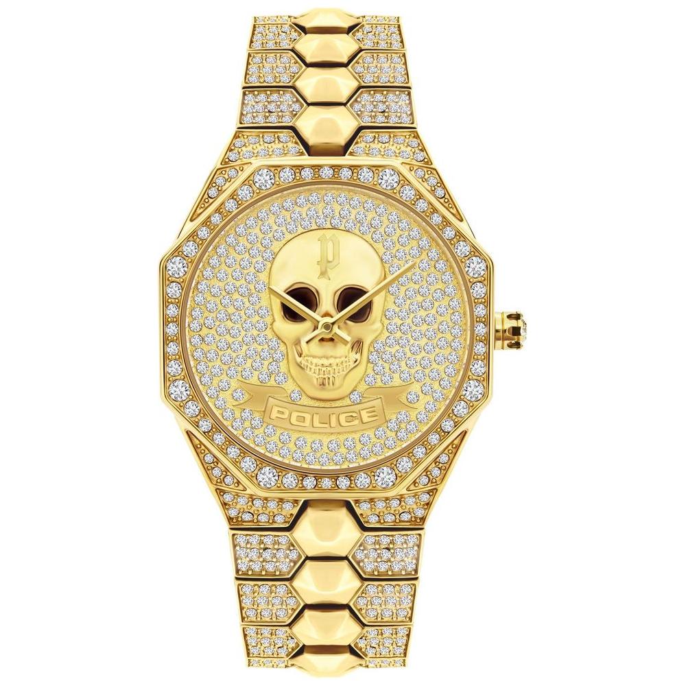 Police Gold Stainless Steel Watch Police Tan