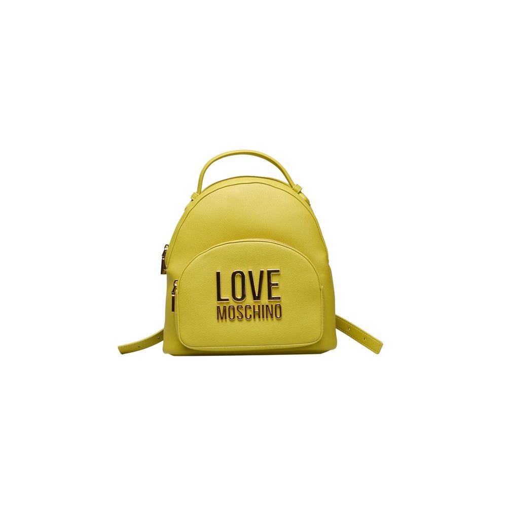 Love Moschino Yellow Polyethylene Women Backpack Love Moschino Goldenrod