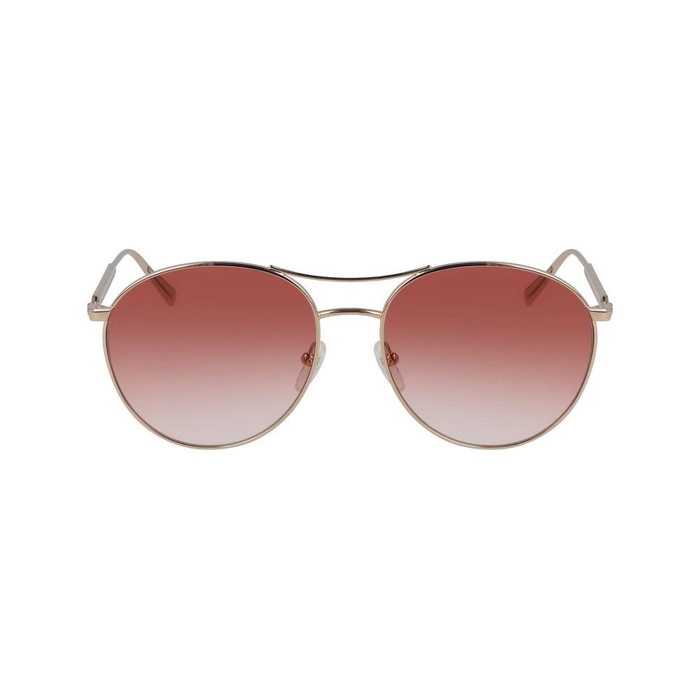 Longchamp Gold Metal Sunglasses Longchamp Rosy Brown