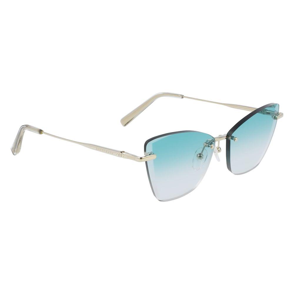 Longchamp Gold Metal Sunglasses Longchamp Light Gray