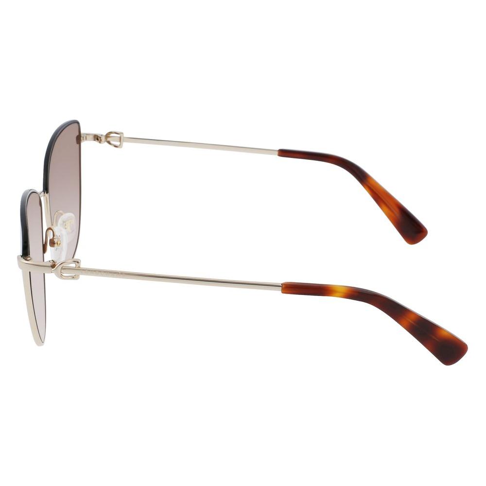 Longchamp Gold Metal Sunglasses Longchamp Light Gray