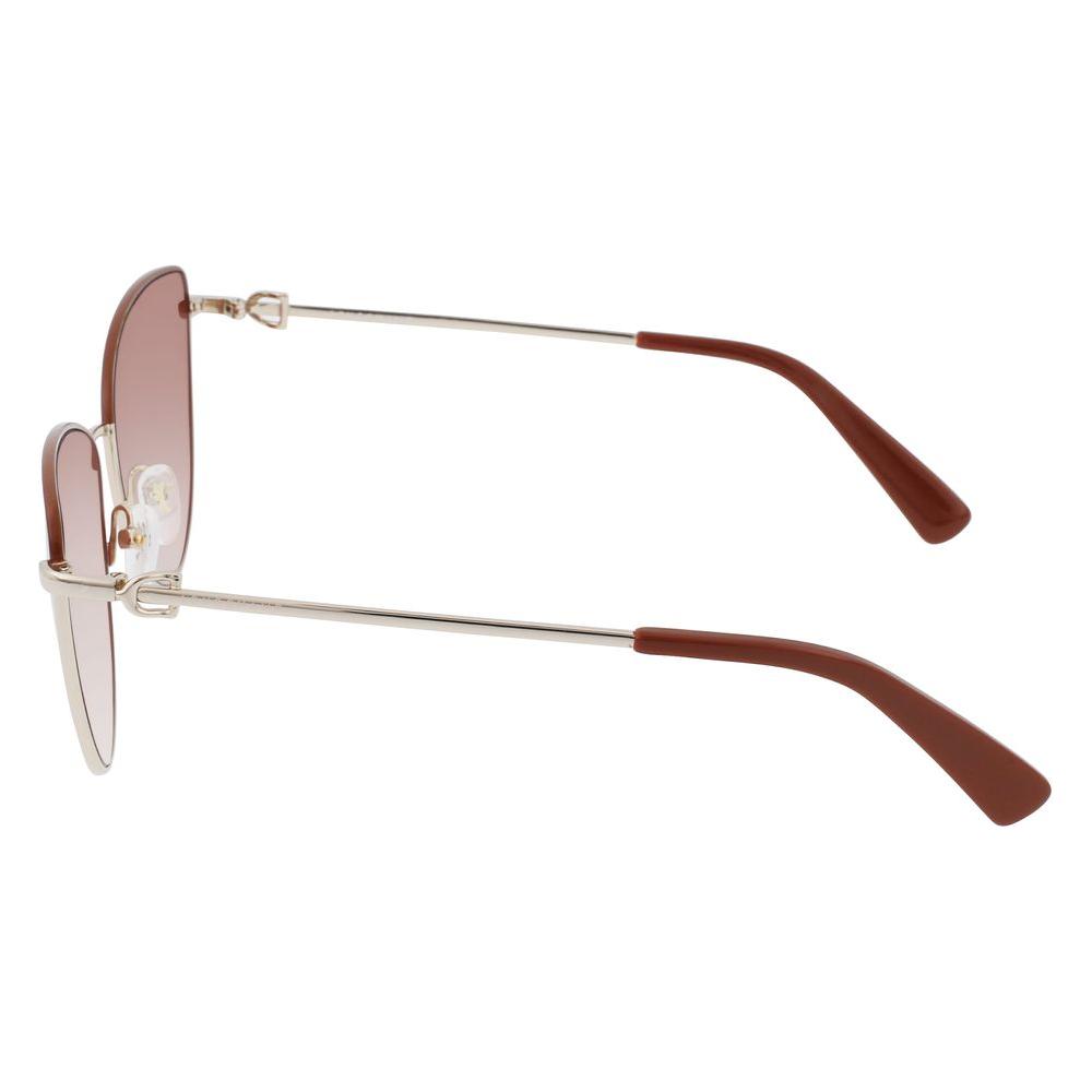 Longchamp Gold Metal Sunglasses Longchamp Light Gray