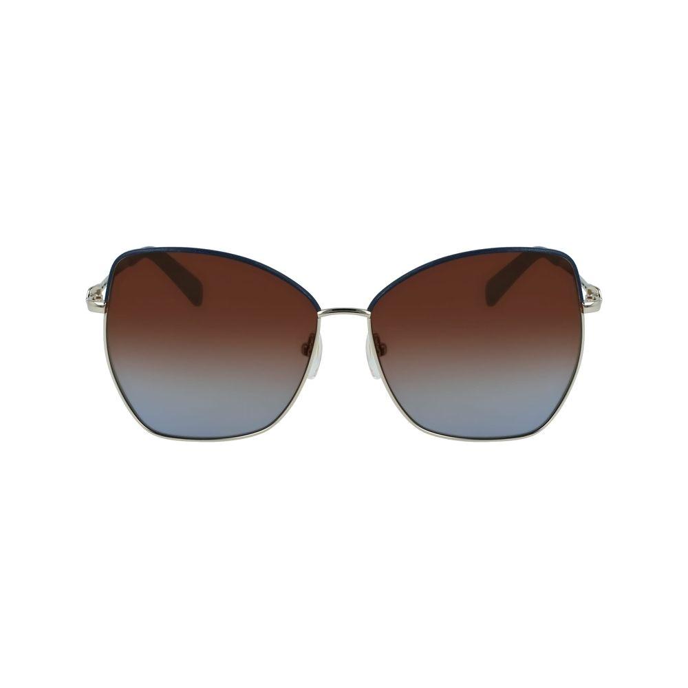 Longchamp Yellow Metal Sunglasses Longchamp Dim Gray
