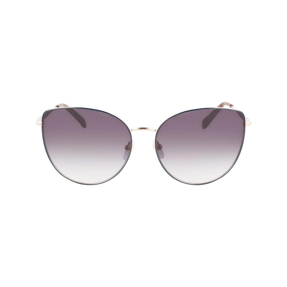Longchamp Gold Metal Sunglasses Longchamp Rosy Brown