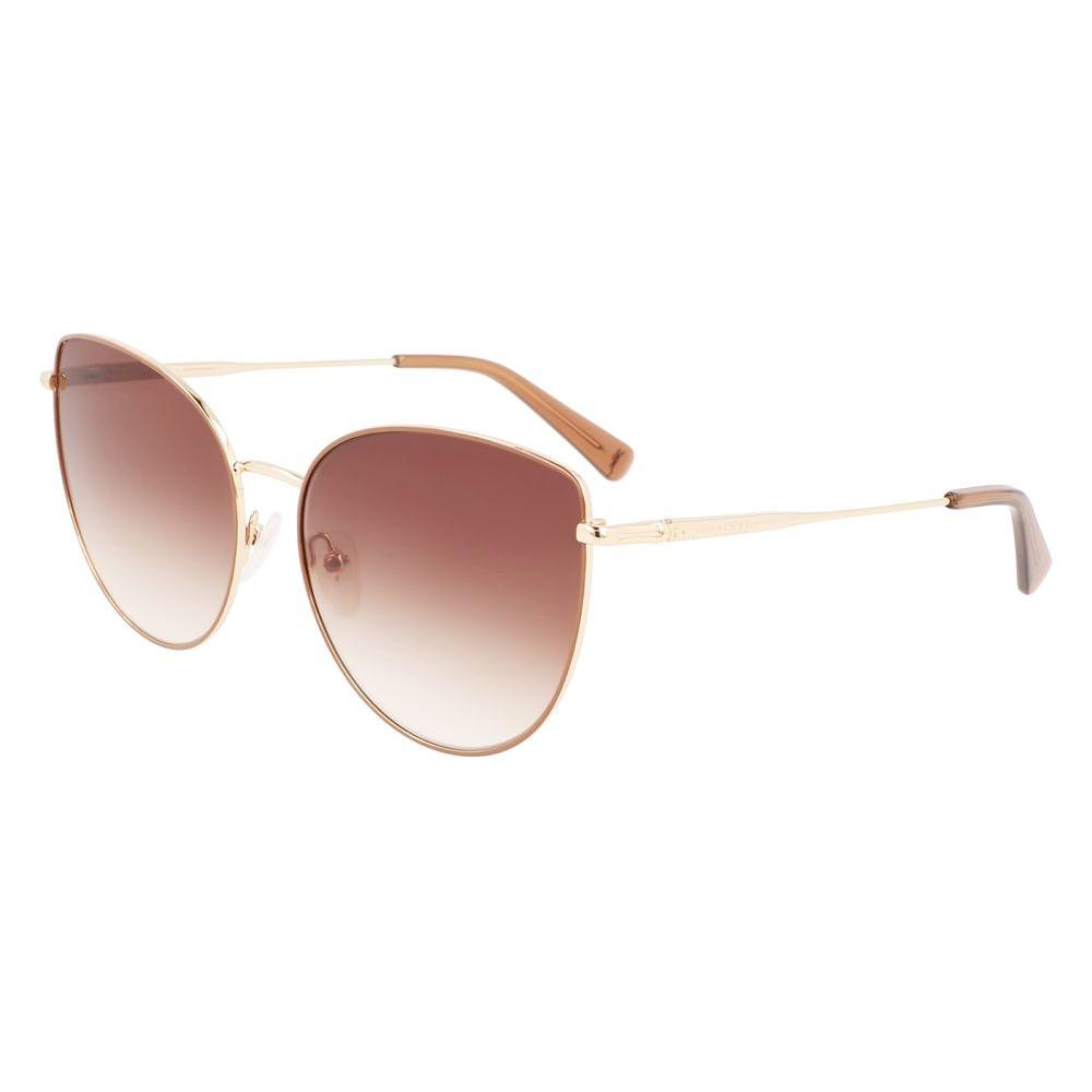 Longchamp Gold Metal Sunglasses Longchamp Rosy Brown