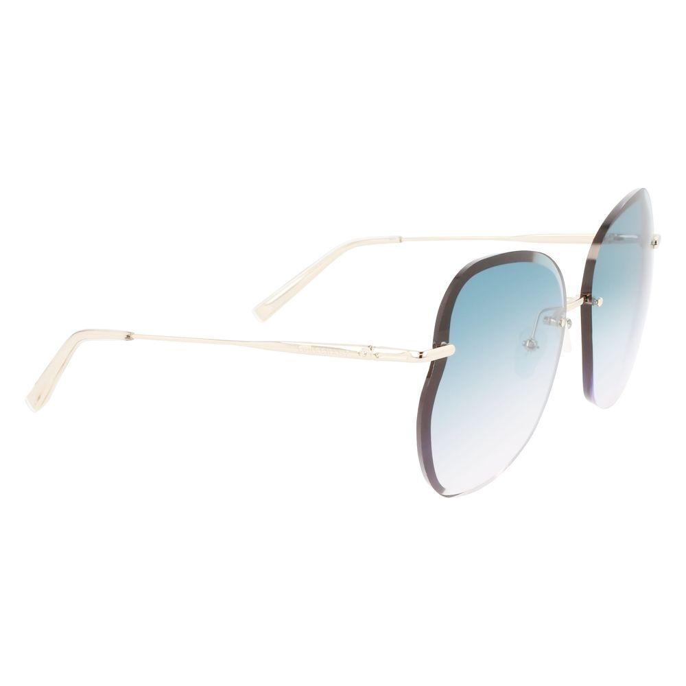Longchamp Gold Metal Sunglasses Longchamp Light Gray