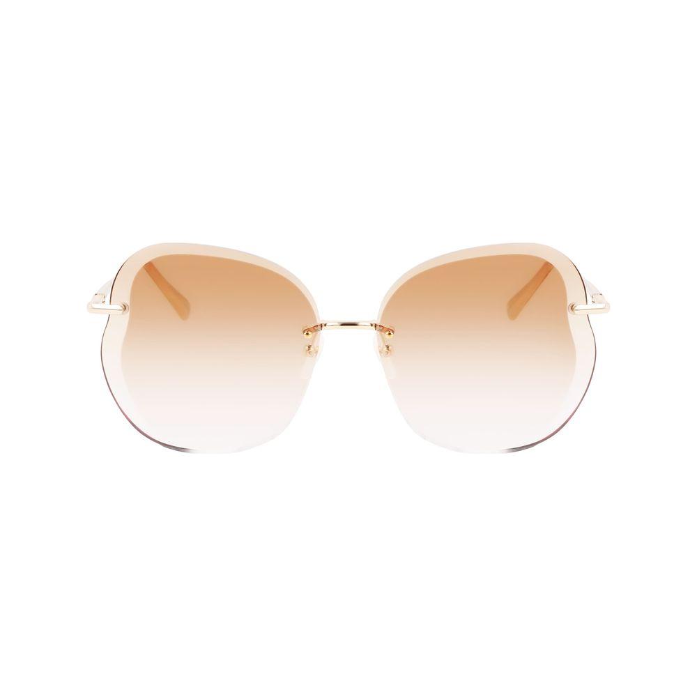 Longchamp Gold Metal Sunglasses Longchamp Antique White