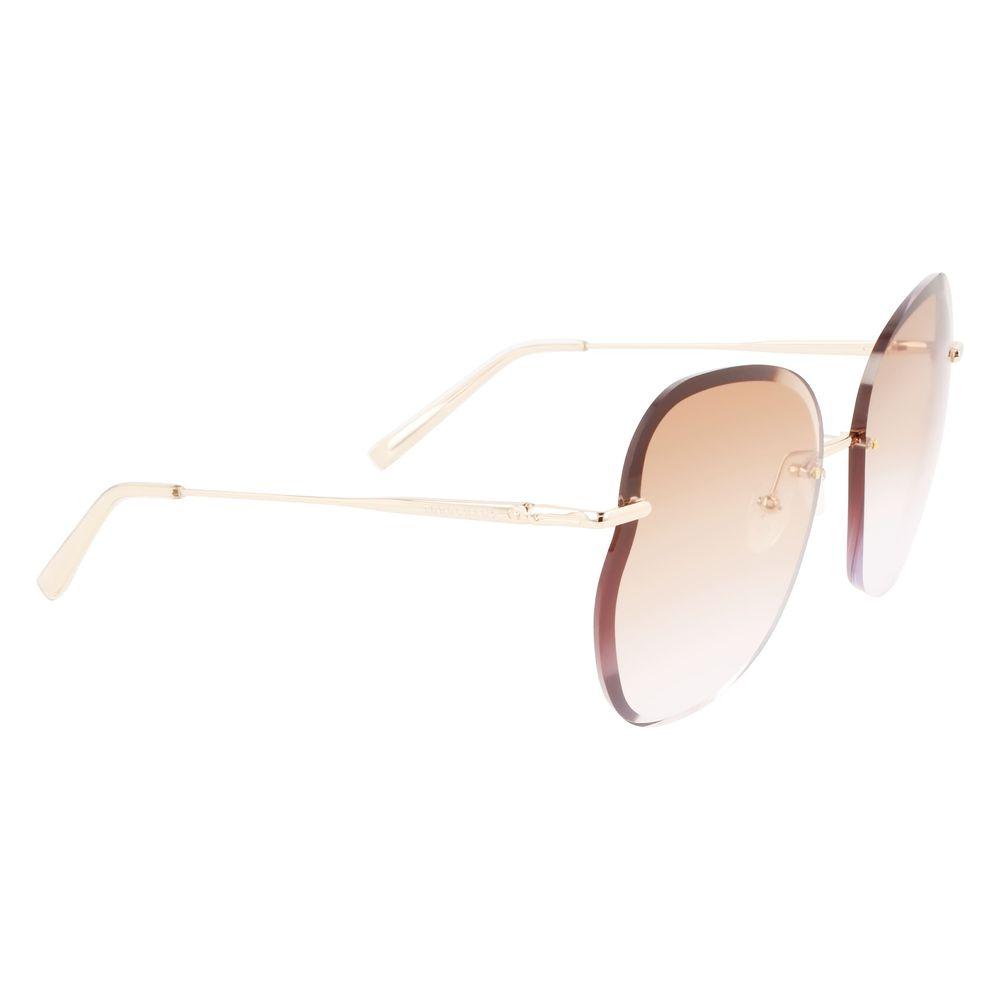 Longchamp Gold Metal Sunglasses Longchamp Antique White