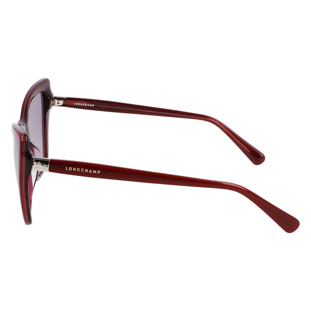 Longchamp Red Acetate Sunglasses Longchamp Saddle Brown