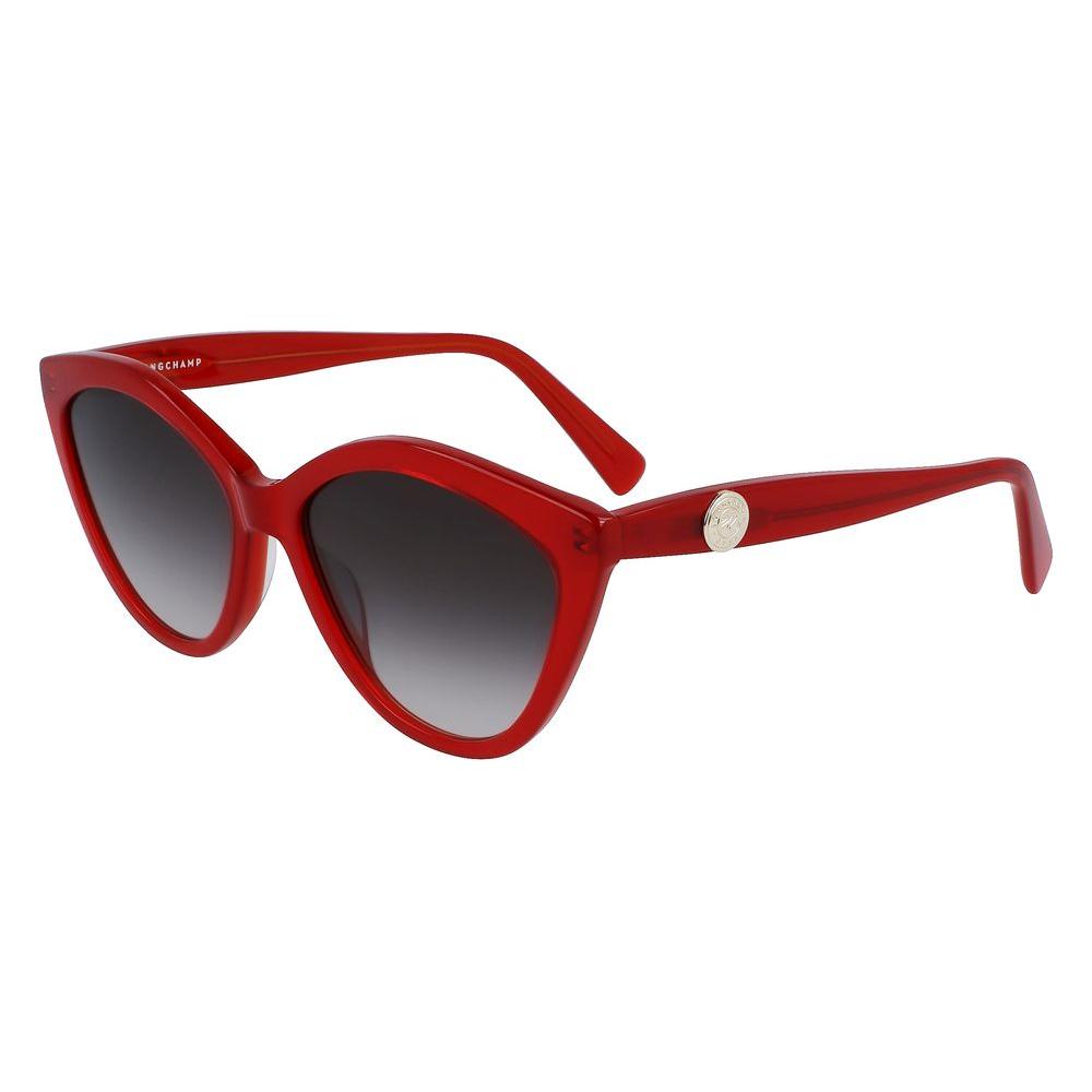 Longchamp Red Acetate Sunglasses Longchamp Brown