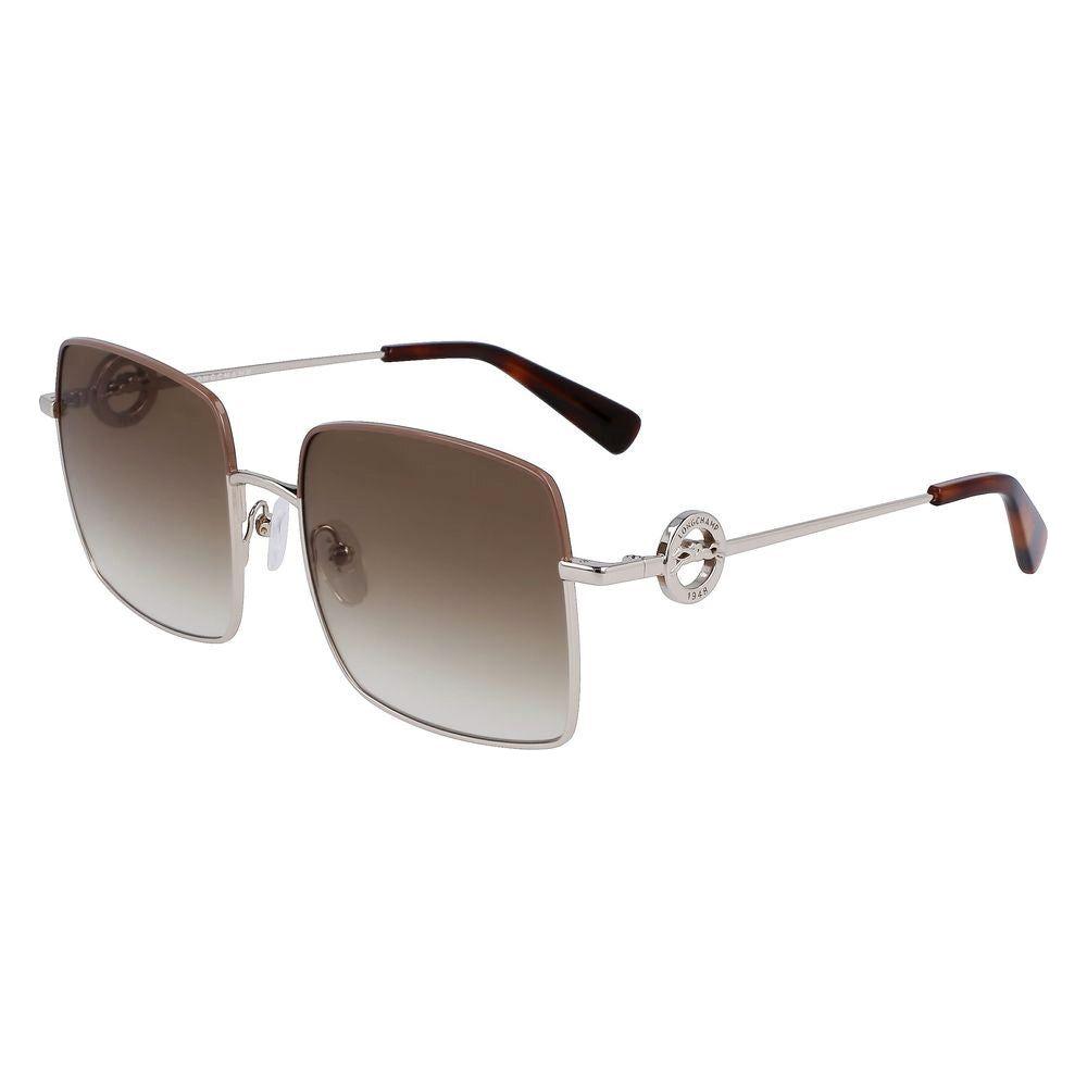 Longchamp Gold Metal Sunglasses Longchamp Light Slate Gray