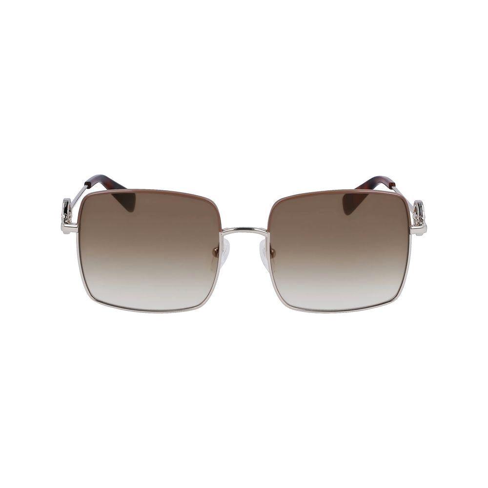 Longchamp Gold Metal Sunglasses Longchamp Dim Gray