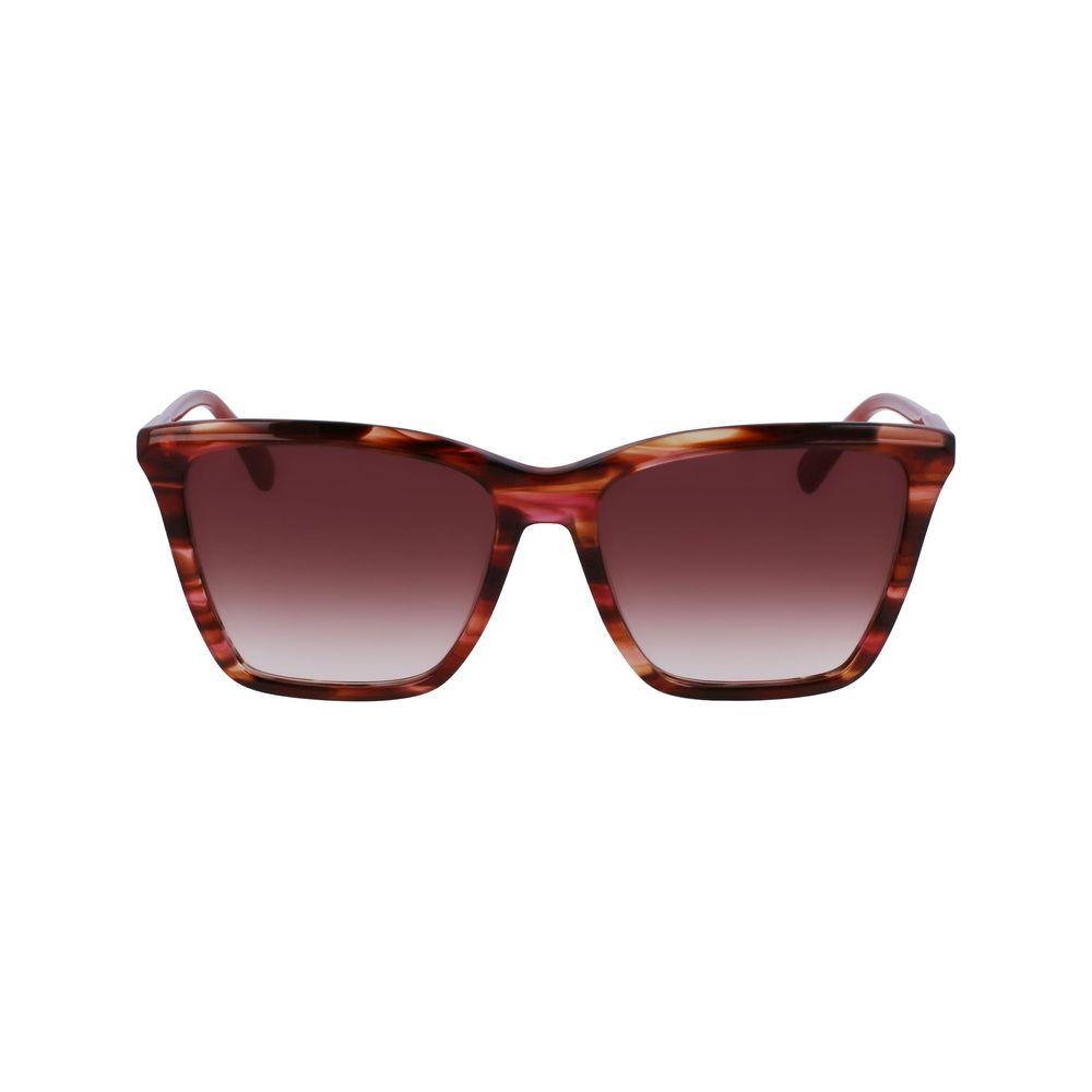 Longchamp Red Acetate Sunglasses Longchamp Saddle Brown