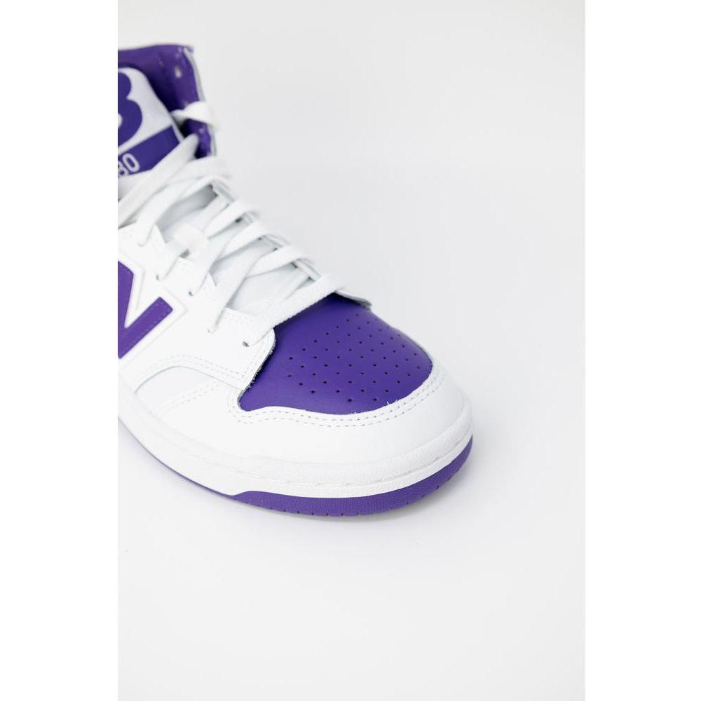New Balance Purple Leather Sneaker New Balance White Smoke
