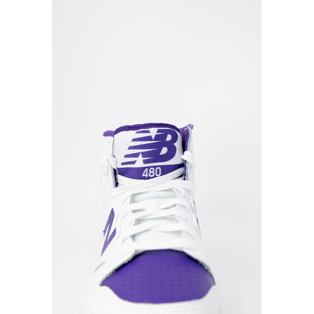 New Balance Purple Leather Sneaker New Balance White Smoke