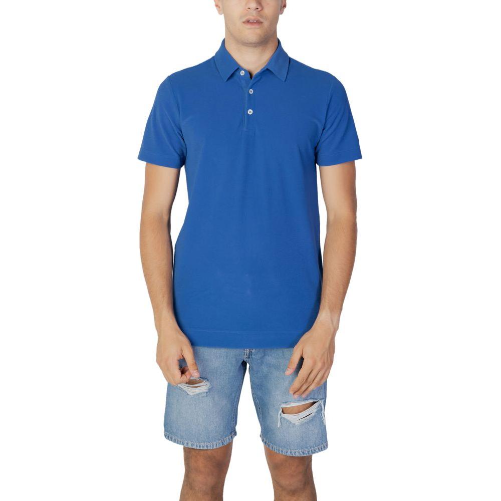 Suns Blue Polyester Polo Shirt Suns Steel Blue