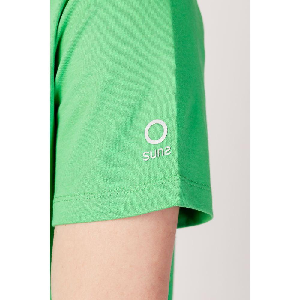 Suns Green Cotton T-Shirt Suns Dark Sea Green