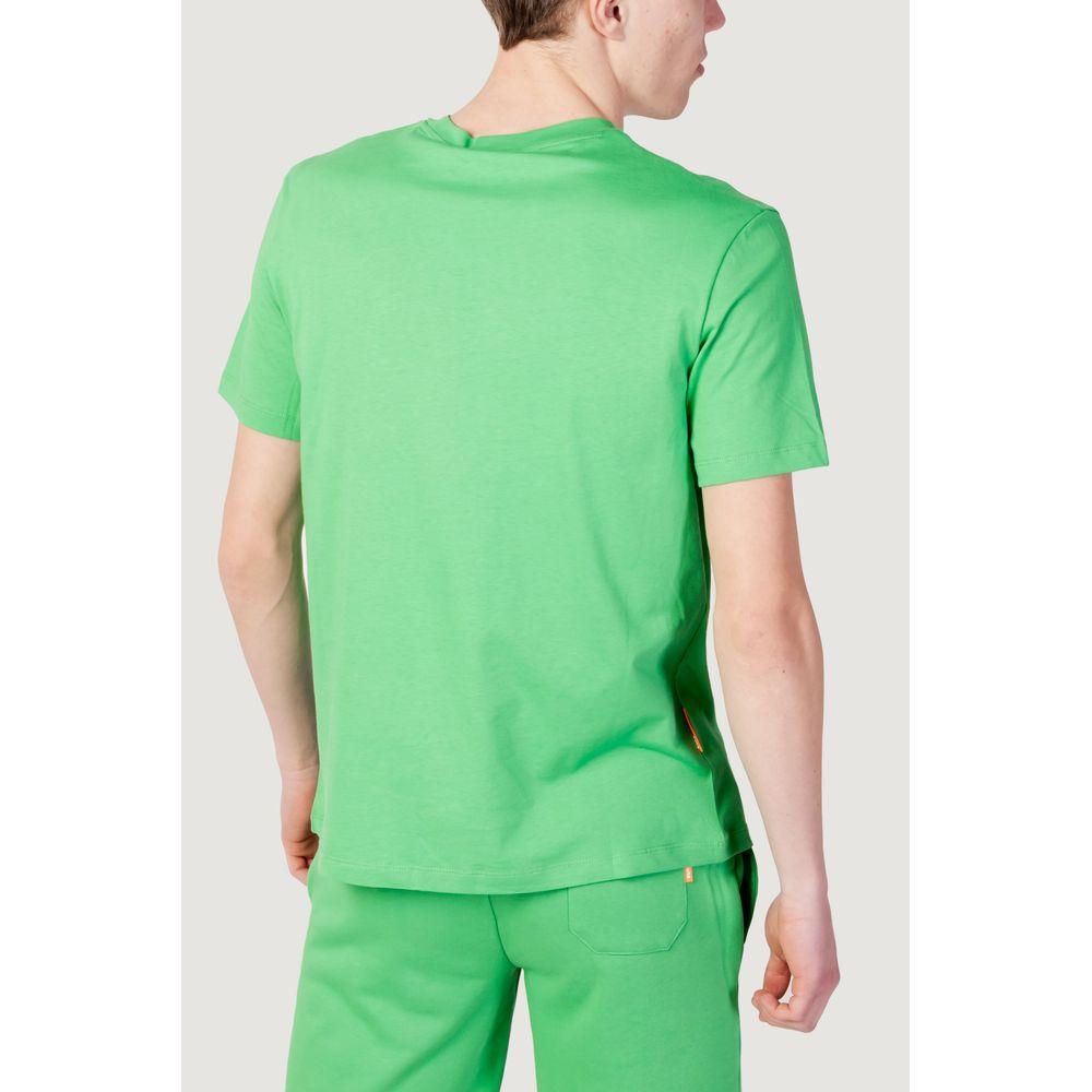 Suns Green Cotton T-Shirt Suns Dark Sea Green