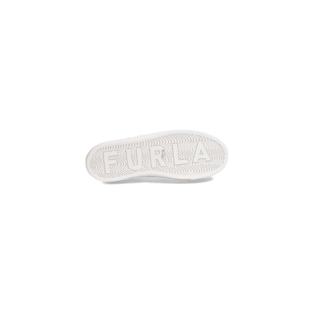 Furla Bordeaux Leather Sneaker Furla Antique White