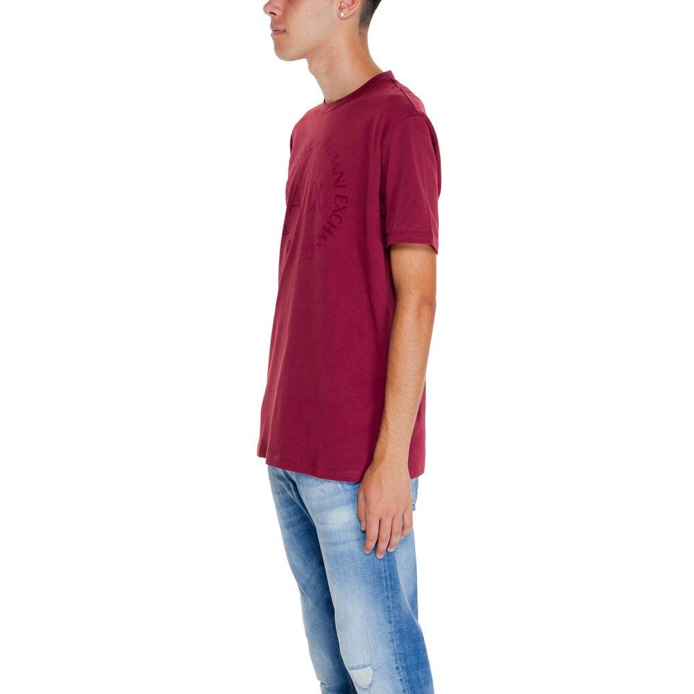 Armani Exchange Bordeaux Cotton T-Shirt Armani Exchange Brown