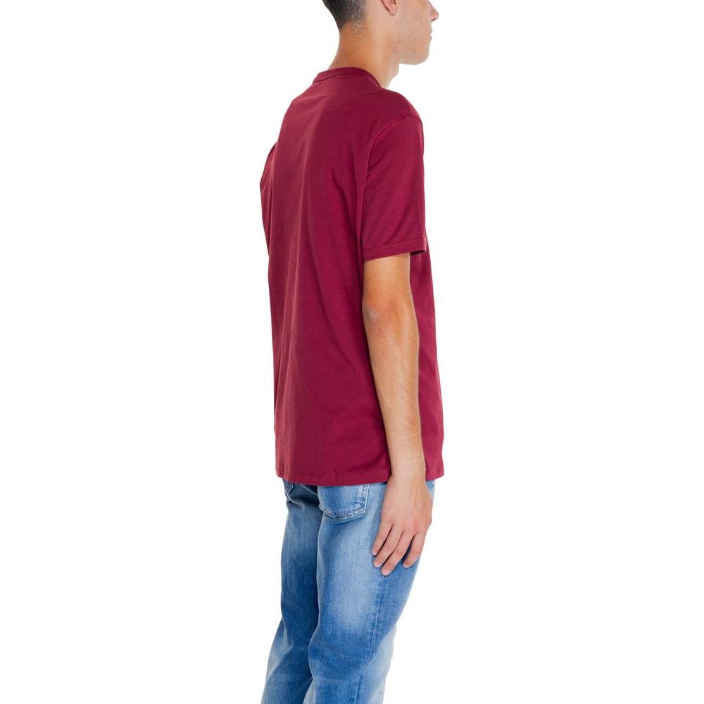 Armani Exchange Bordeaux Cotton T-Shirt Armani Exchange Brown
