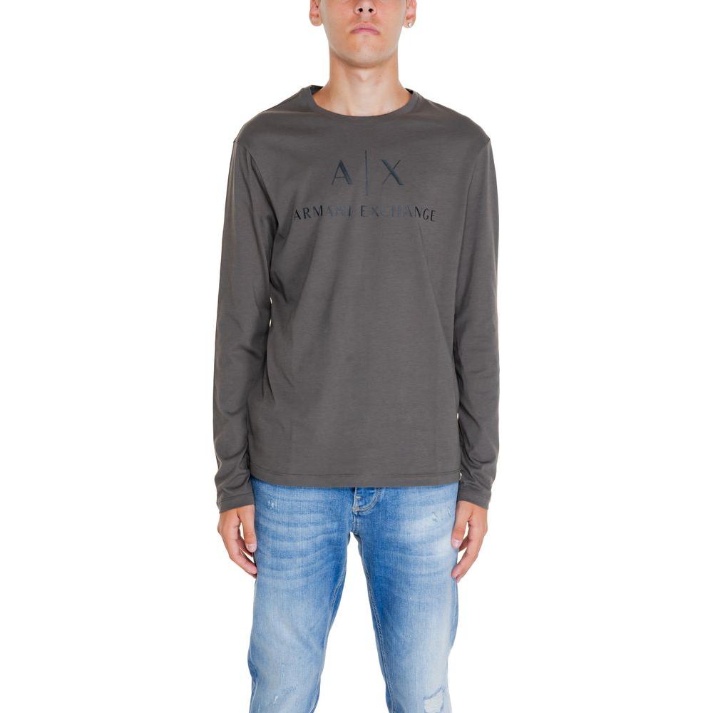 Armani Exchange Green Cotton Shirt Armani Exchange Dim Gray