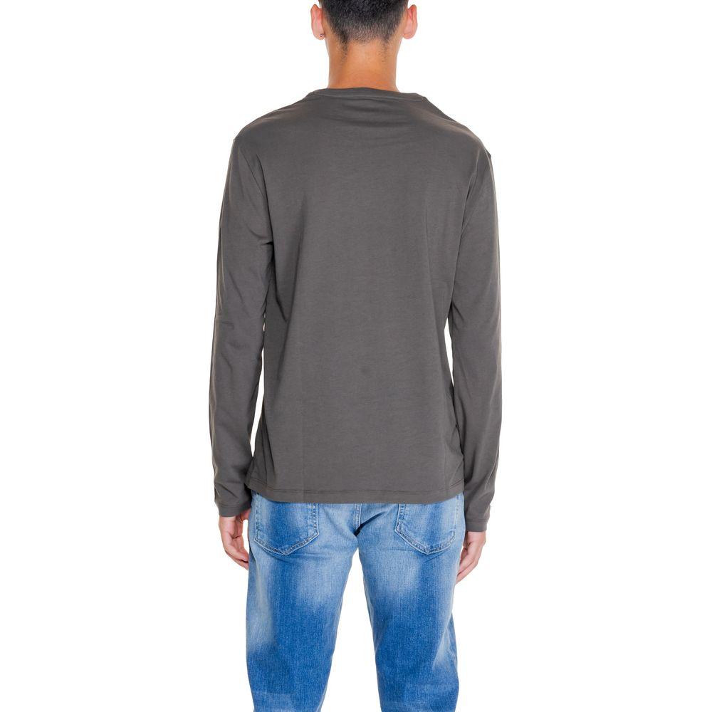 Armani Exchange Green Cotton Shirt Armani Exchange Dim Gray