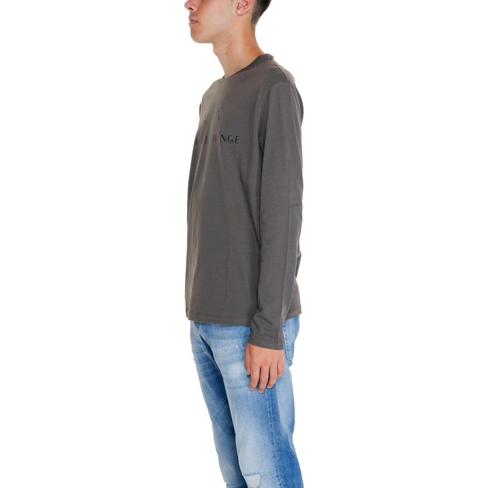 Armani Exchange Green Cotton Shirt Armani Exchange Dim Gray