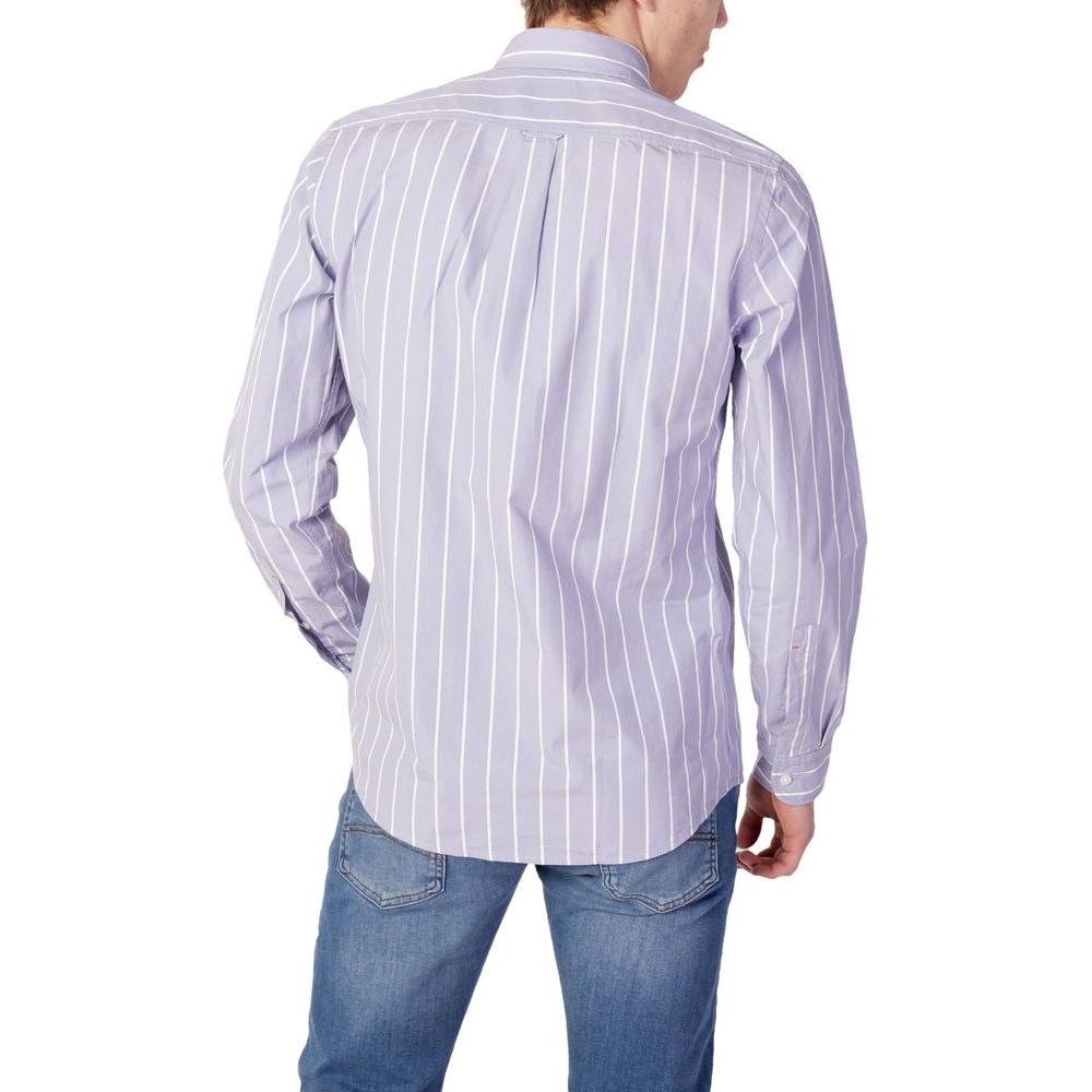 Hugo Boss Purple Cotton Shirt Hugo Boss Thistle