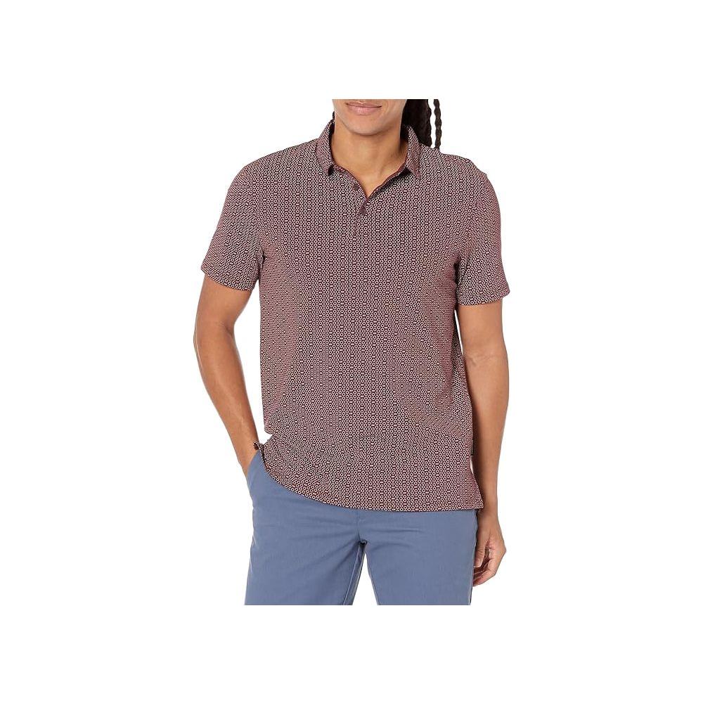 Armani Exchange Bordeaux Cotton Polo Shirt Armani Exchange Dim Gray