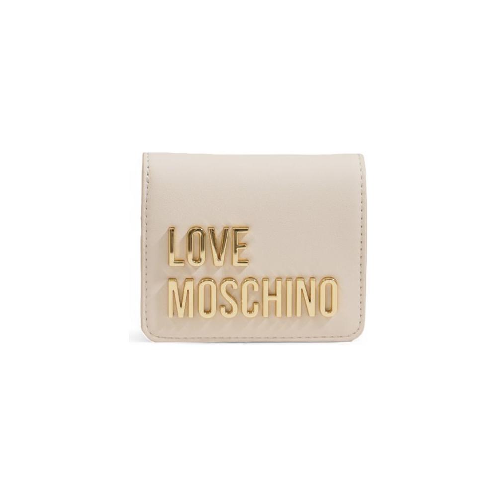 Love Moschino Beige Polyethylene Wallet Love Moschino Light Gray