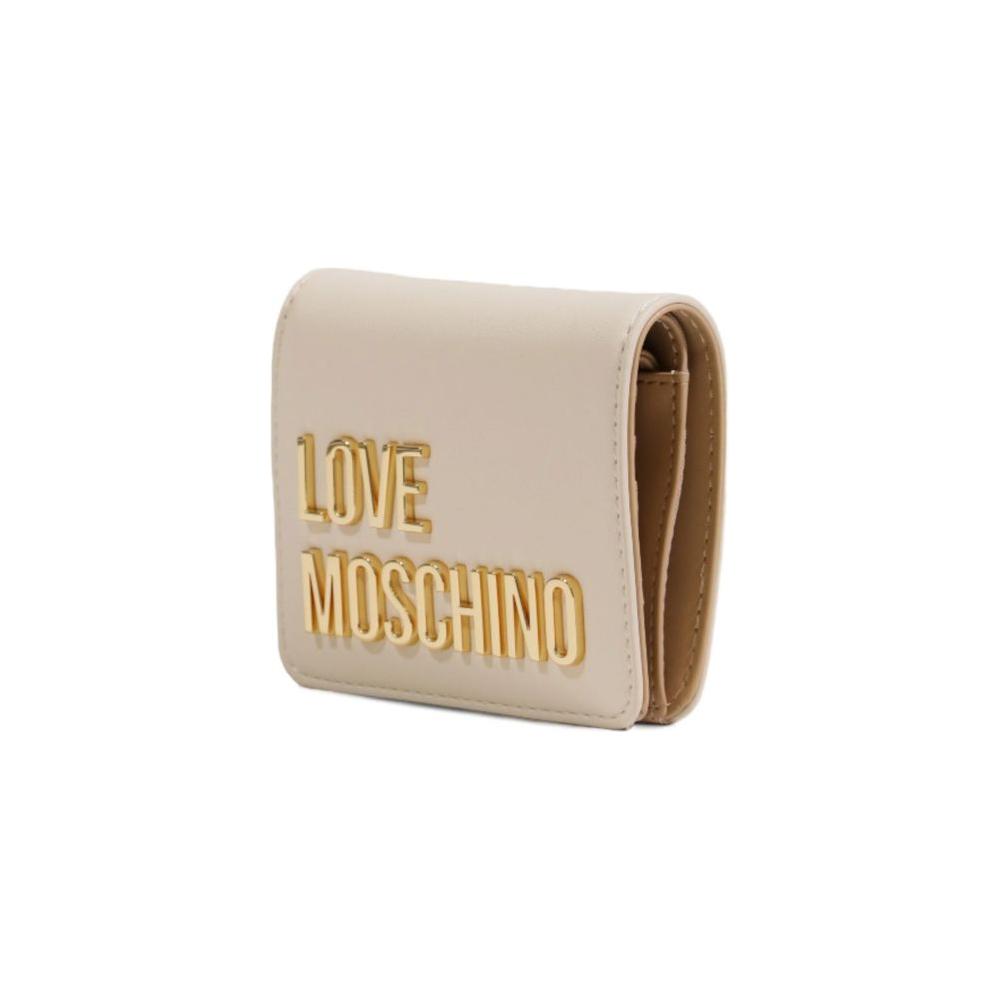 Love Moschino Beige Polyethylene Wallet Love Moschino Gray