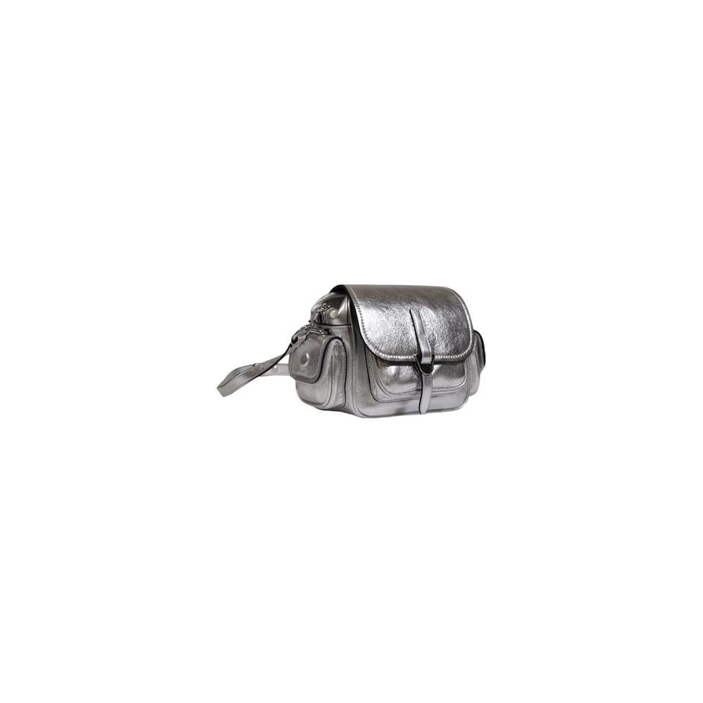 Coccinelle Silver Leather Handbag Coccinelle Slate Gray