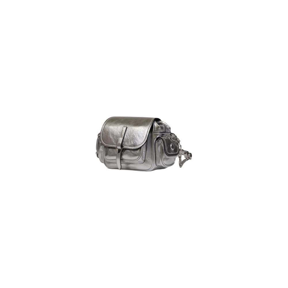 Coccinelle Silver Leather Handbag Coccinelle Slate Gray