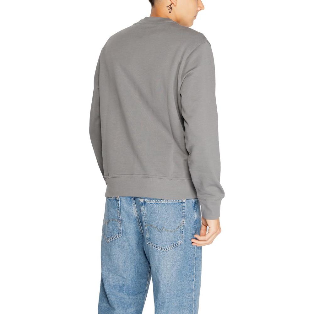Hugo Boss Gray Cotton Sweater Hugo Boss Light Slate Gray