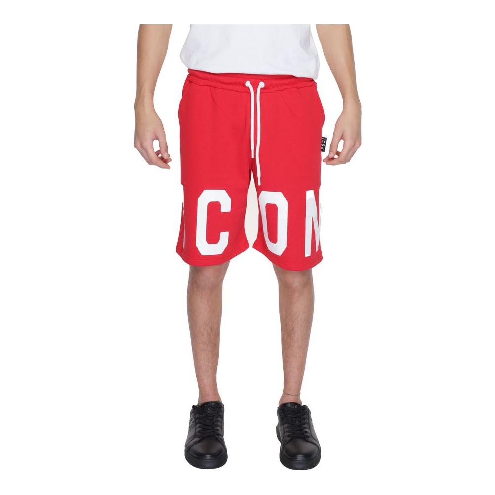 Icon Red Cotton Short Icon Maroon