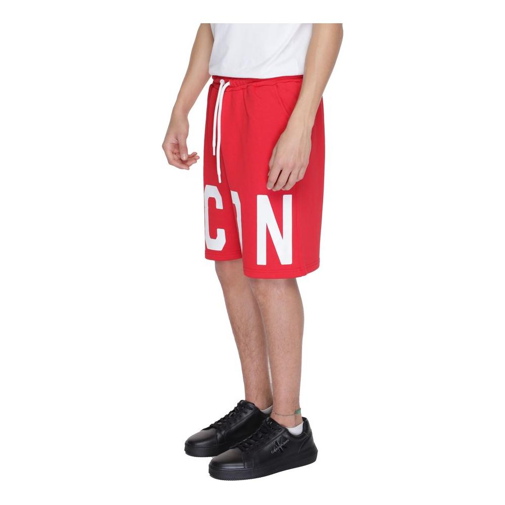 Icon Red Cotton Short Icon Gray