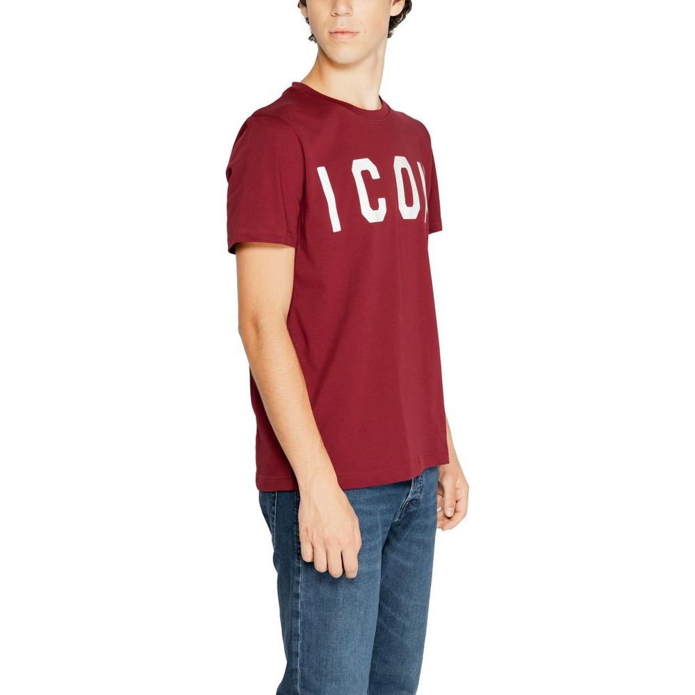 Icon Bordeaux Cotton T-Shirt Icon Brown